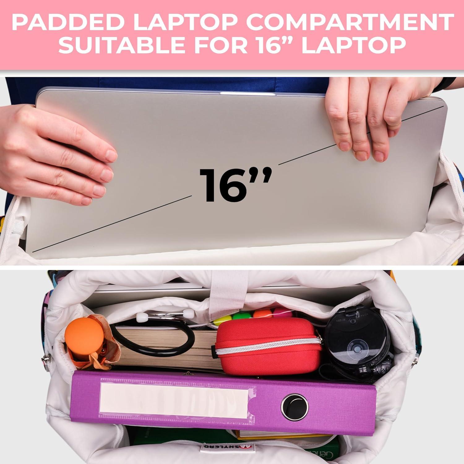 SHYLERO Nurse Bag with 21 Pockets - Big, Waterproof Medical Utility Tote for Daily Use