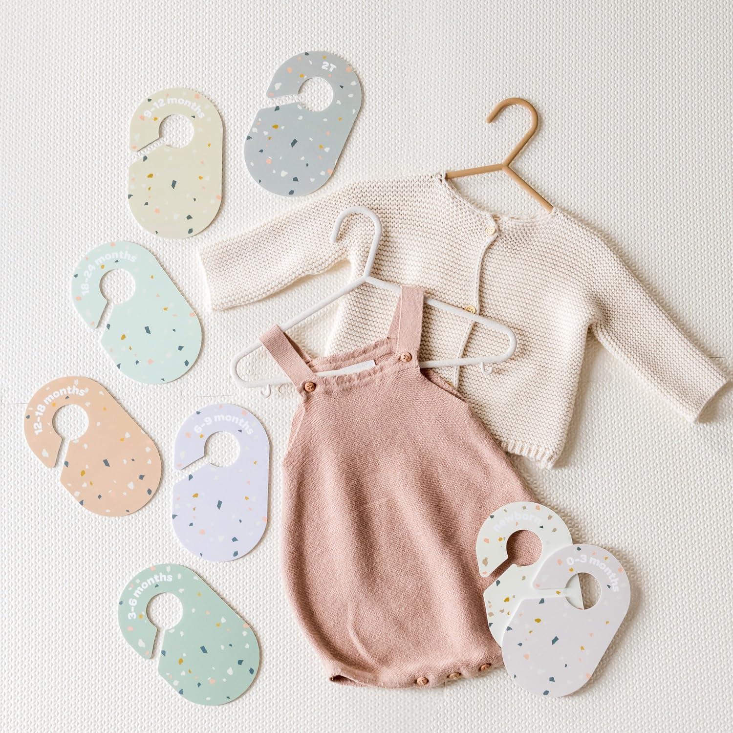 3 Sprouts 3 Sprouts Baby Closet Dividers (Newborn To 24 Months) – Pack Of 8 - Terrazzo (Set of 8)