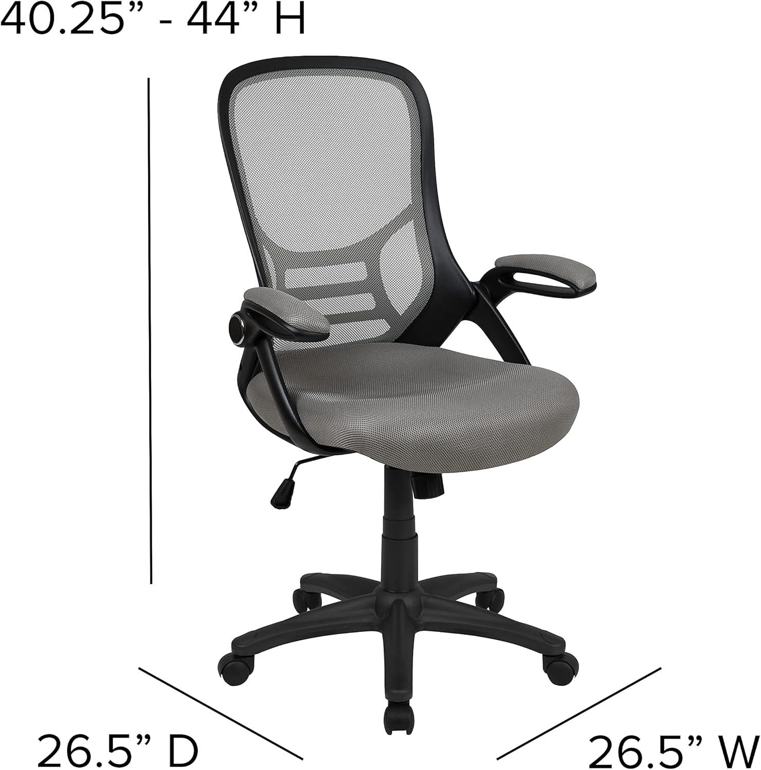 Flash Furniture High Back Mesh Ergonomic Swivel Office Chair with Flip-up Arms