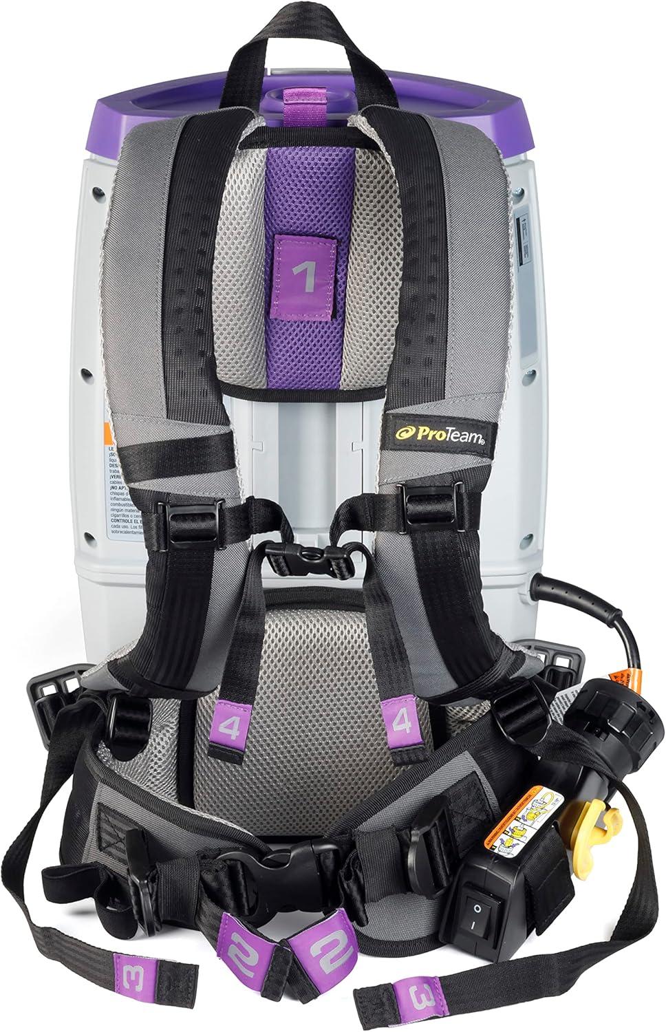 ProTeam GoFit 6 Quart Purple Commercial Backpack Vacuum with HEPA Filter