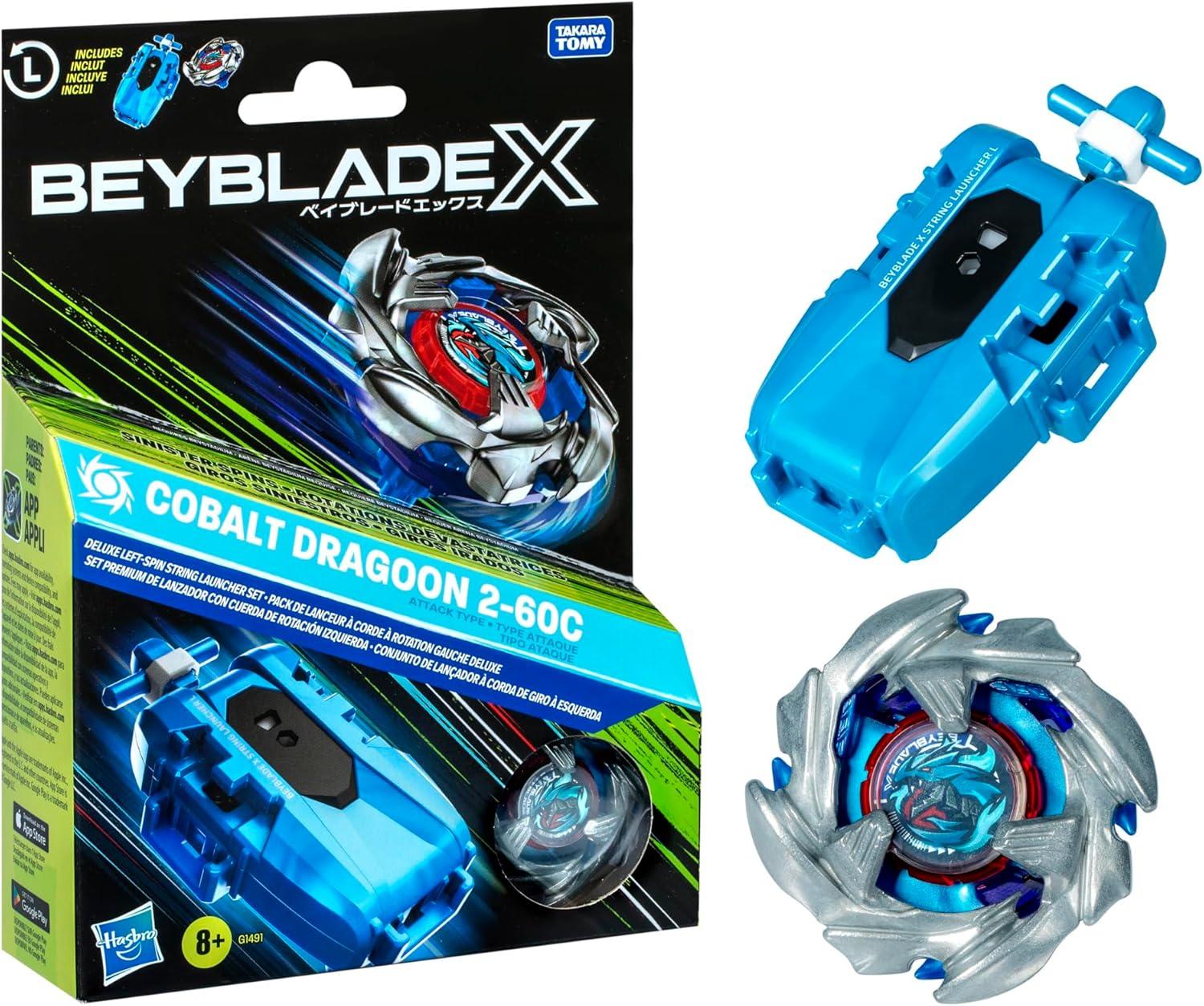 Beyblade X Cobalt Dragoon 2-60C Launcher Set