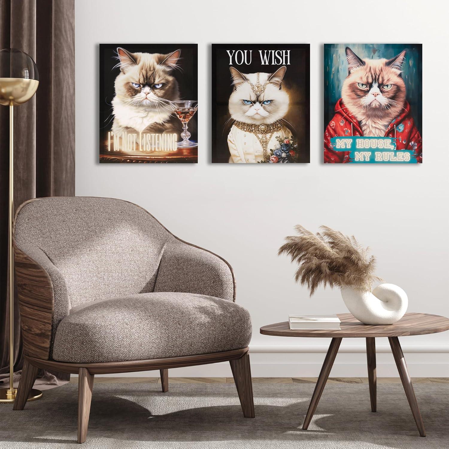 510 Design Grumpy Cats " Grumpy Cats My House, My Rules " by Tessa Kane