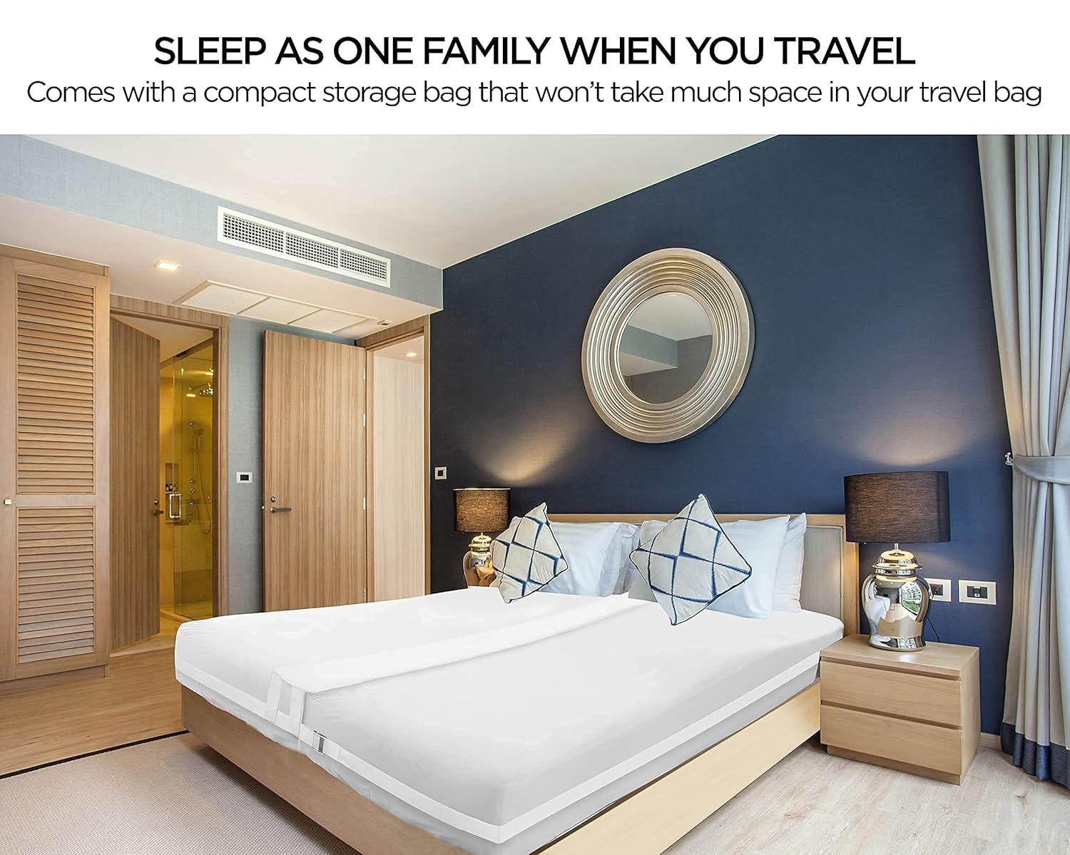 Flybold Bed Bridge Twin to King Bed Converter Kit - Bed Gap Filler for Split King Adjustable Beds - Twin Bed Connector to Make a King - 9" Wide Mattress Wedge Connector