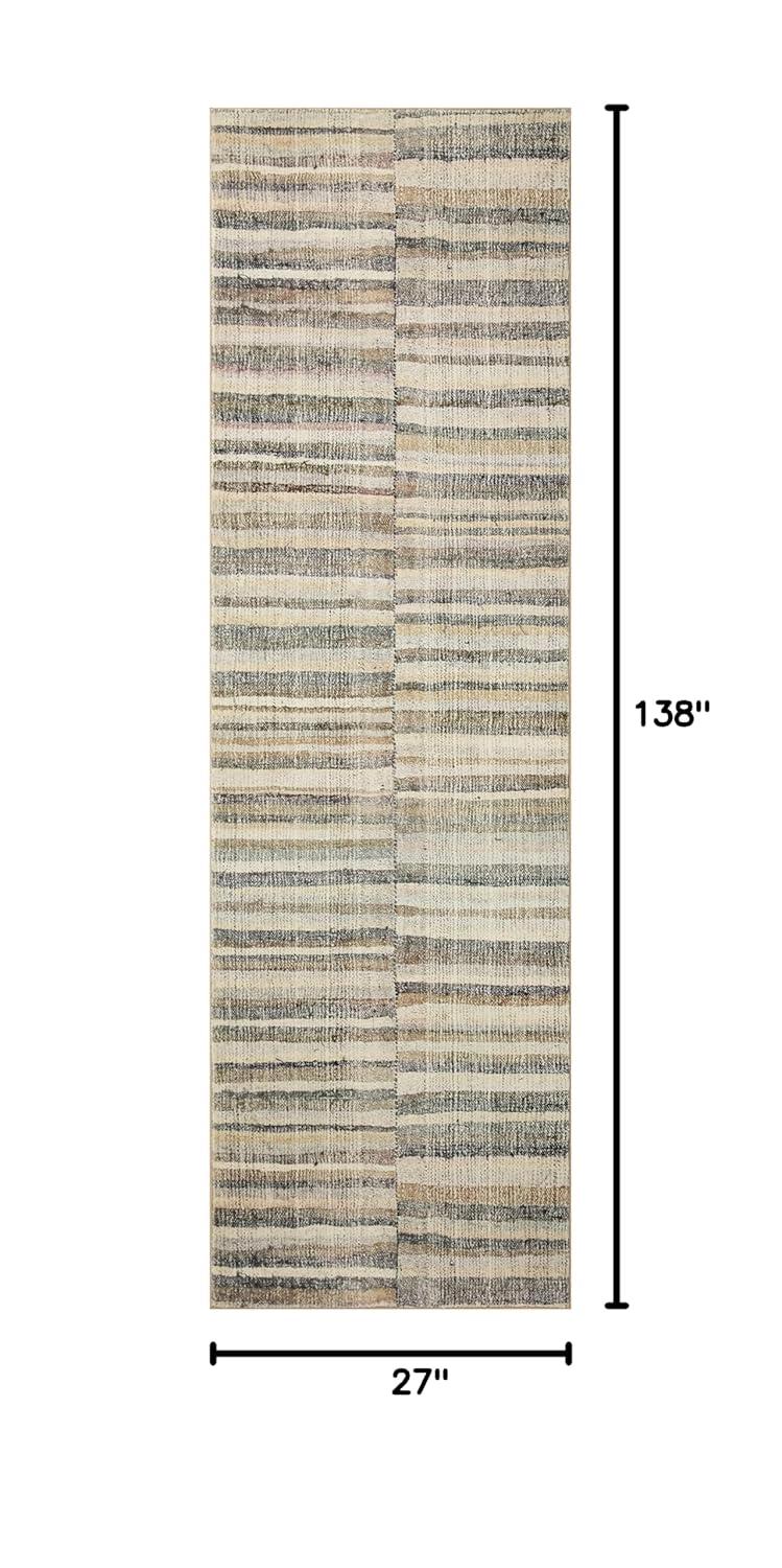 Humphrey Rug by Chris Loves Julia x Loloi - Natural and Moss / 2'3" x 11'6"
