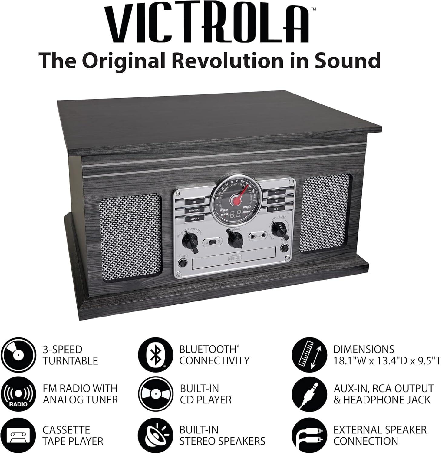 Victrola Quincy Wood Bluetooth Record Player