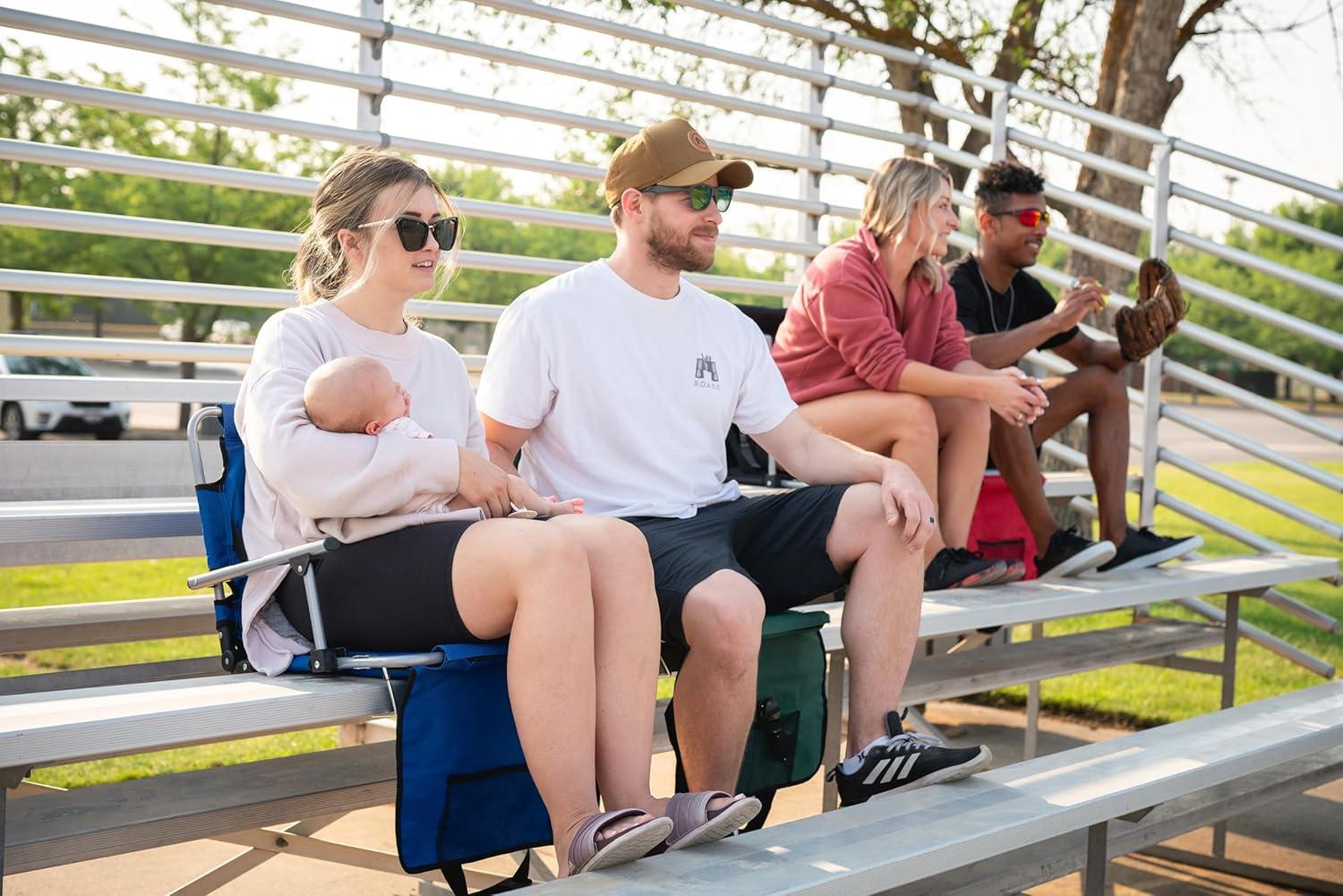 Stansport Tubular Frame Folding Stadium Seat with Arms