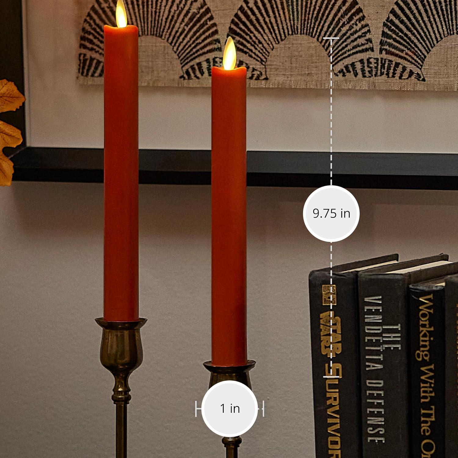 Flameless Taper Candle, Ivory - Set of 2