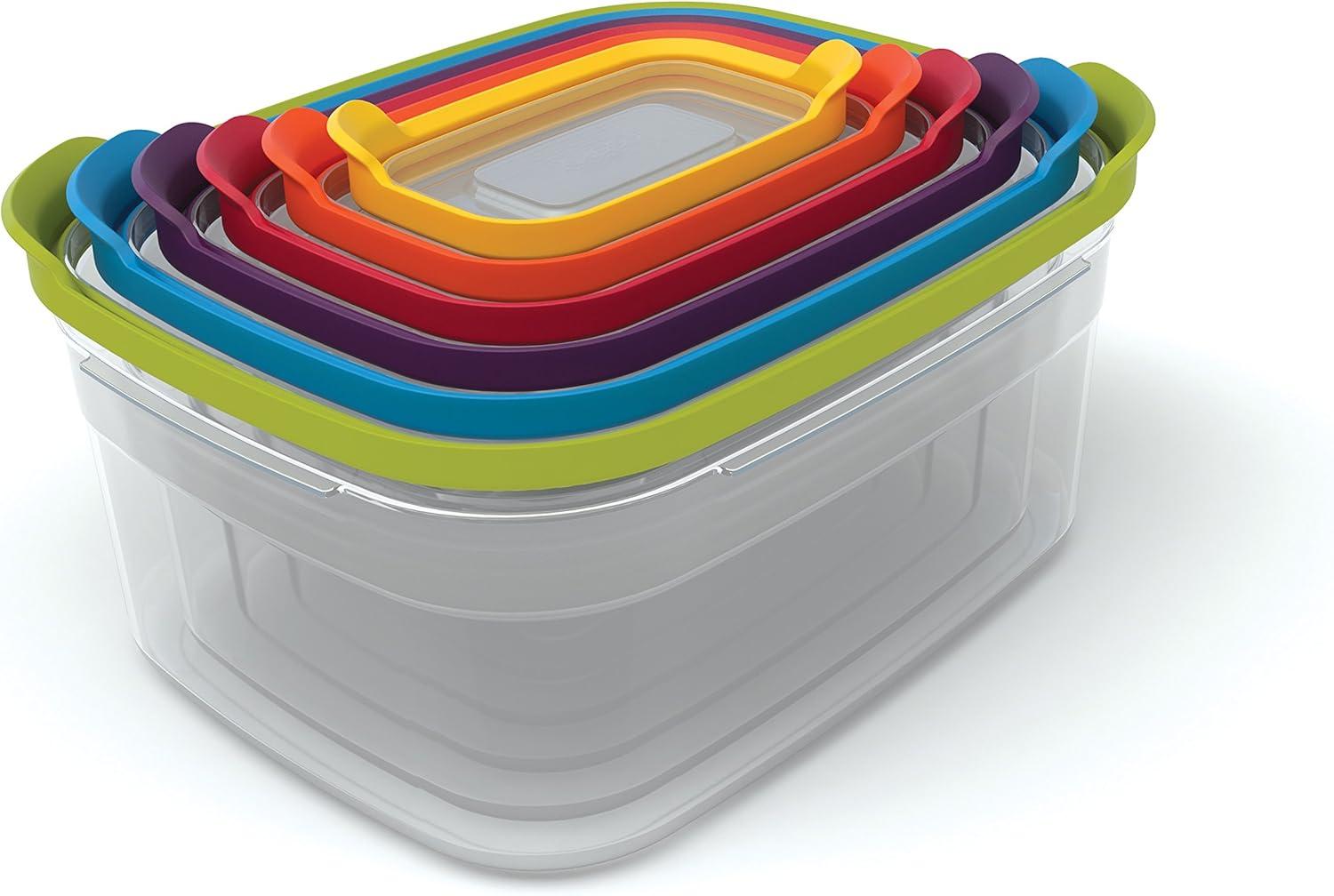 Joseph Joseph 12-Piece Clear Plastic Nesting Food Storage Set