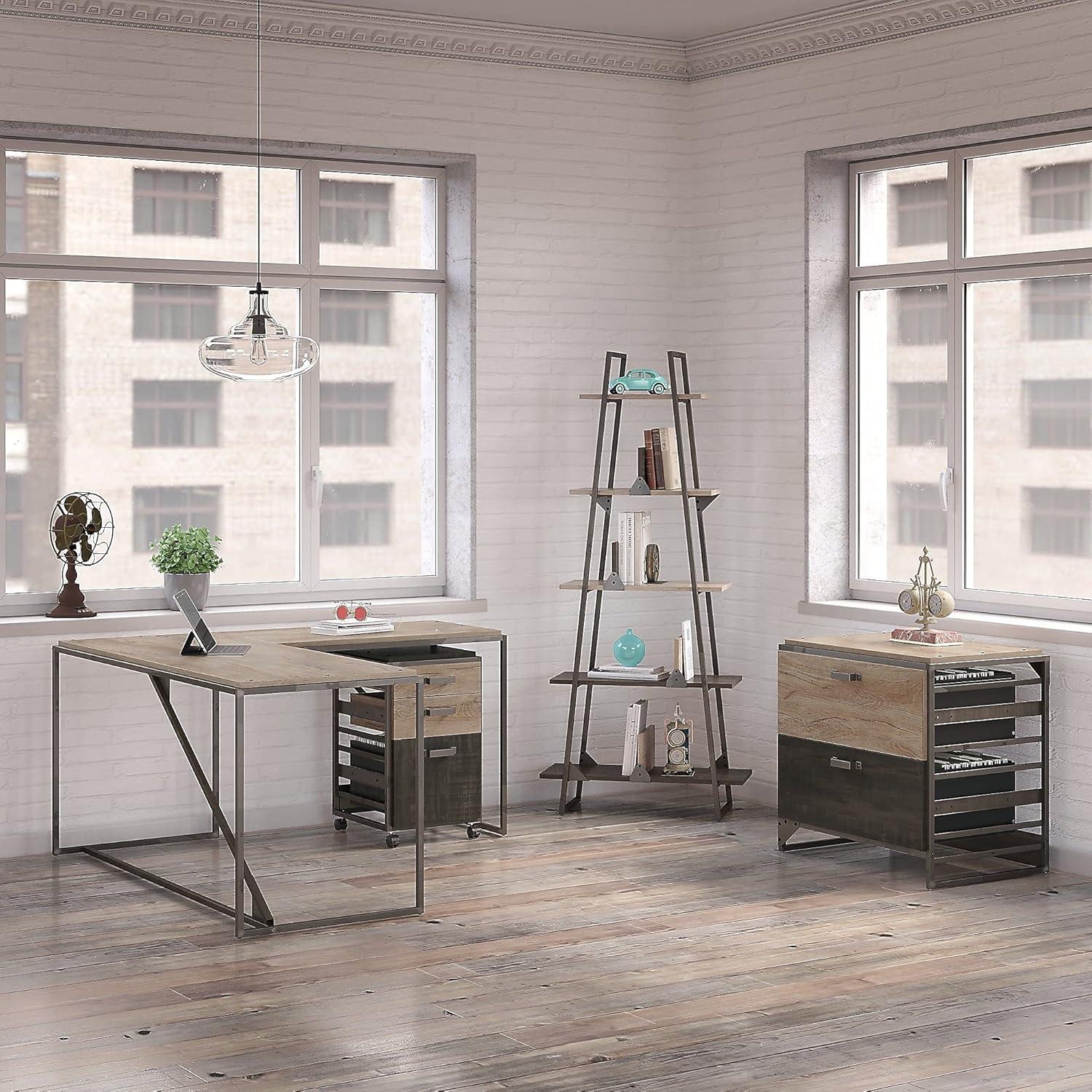 Refinery 62" Rustic Gray Industrial Home Office Desk