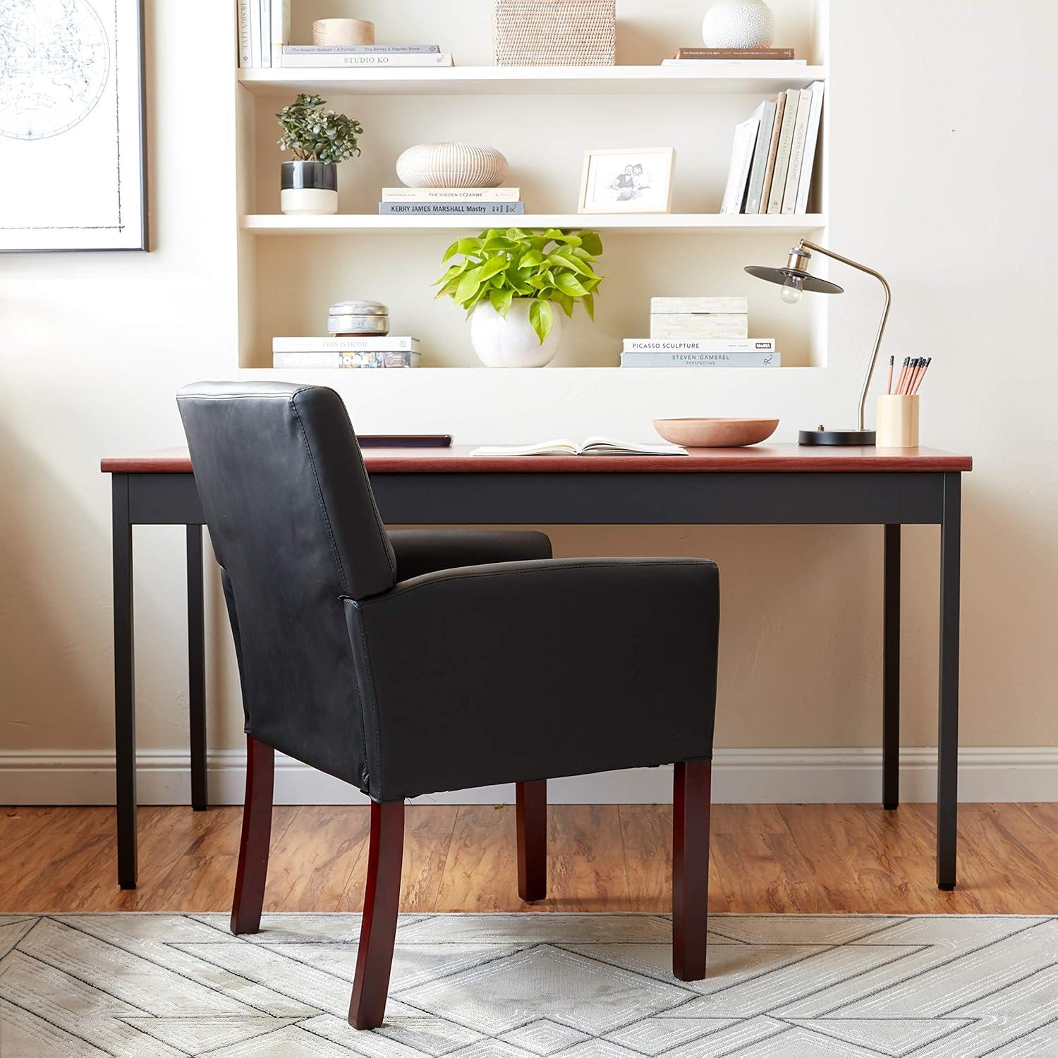 Boss Office Products Black Joinable Midback Guest Reception Waiting Room Chair