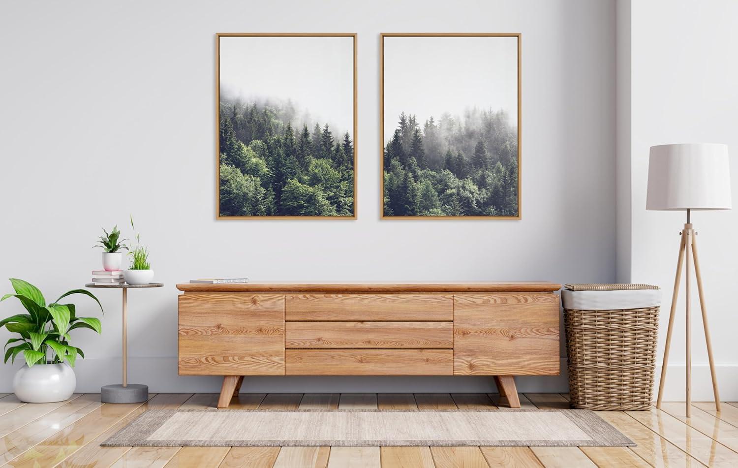 Kate & Laurel All Things Decor: Sylvie Forest Canvas Art, Home & Office Wall Decor Set