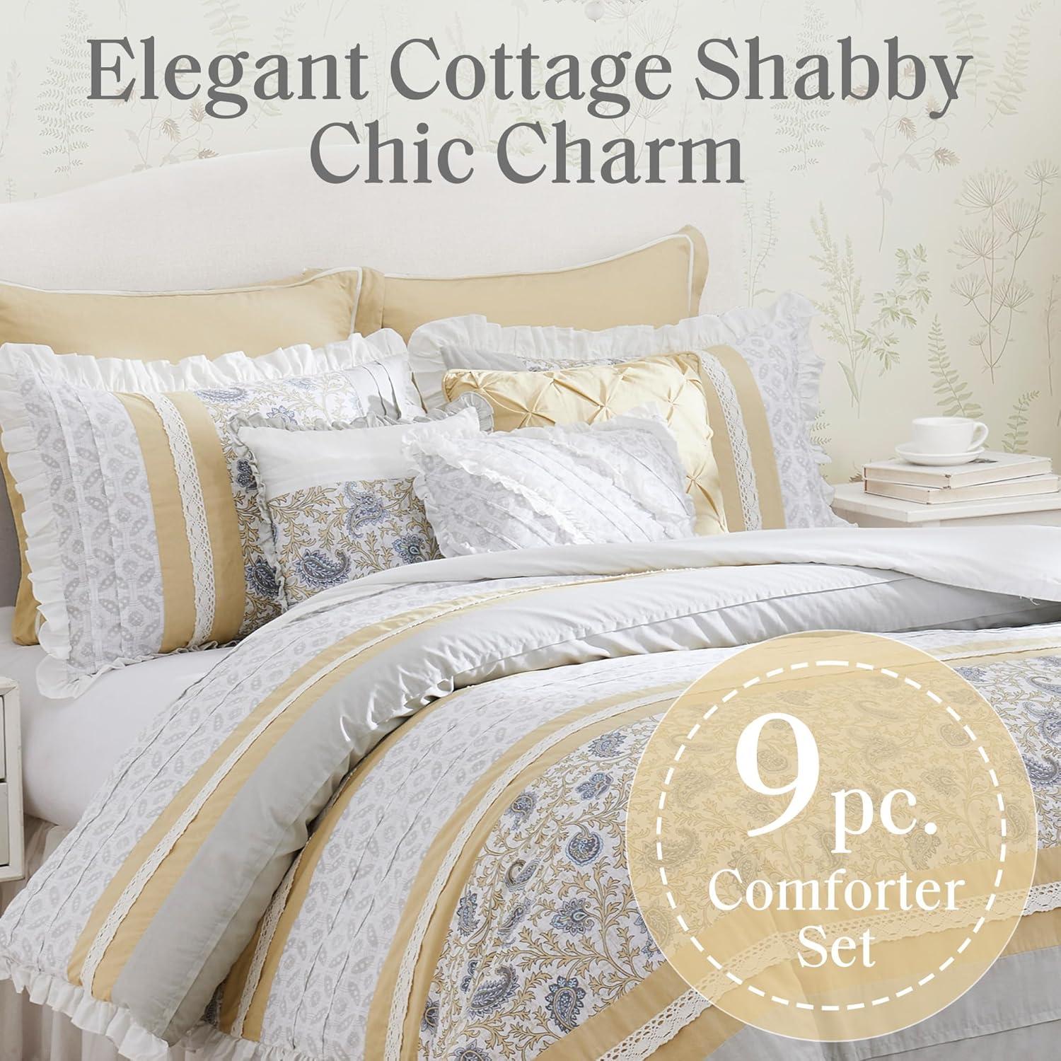 Madison Park Dawn 9 Piece Cotton Percale Comforter Set