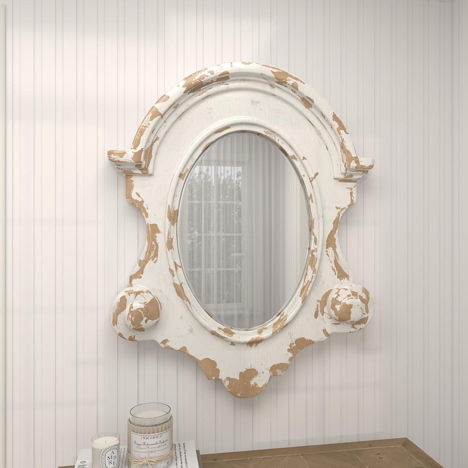 Halma Solid Wood Arch Wall Mirror