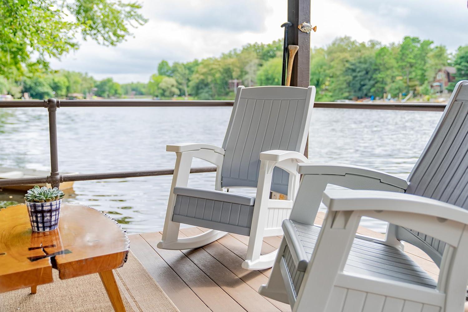 Suncast Suncast Outdoor Rocking Chair with Storage