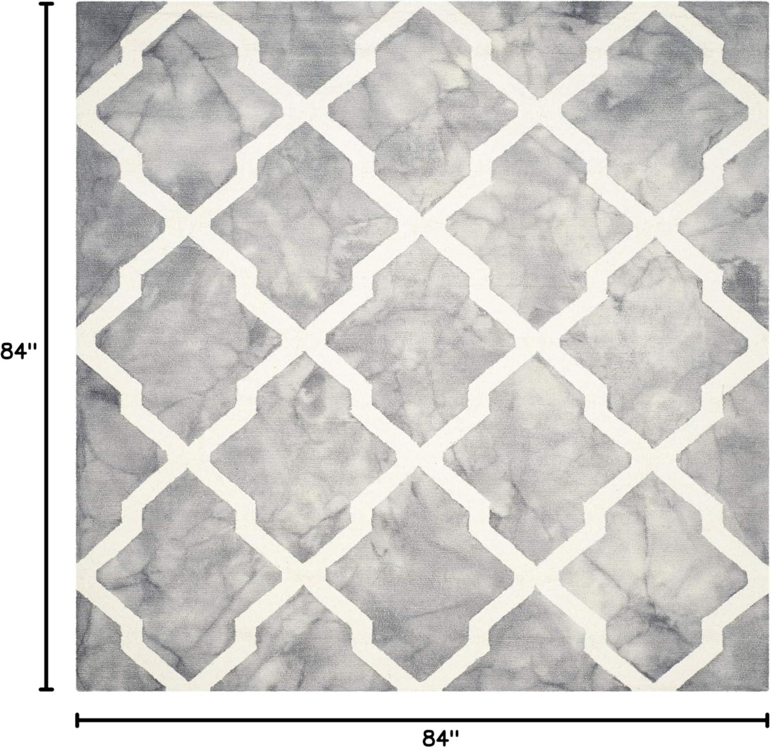 Dip Dye DDY540 Hand Tufted Indoor Area Rug - Grey/Ivory - 7'x7' - Safavieh