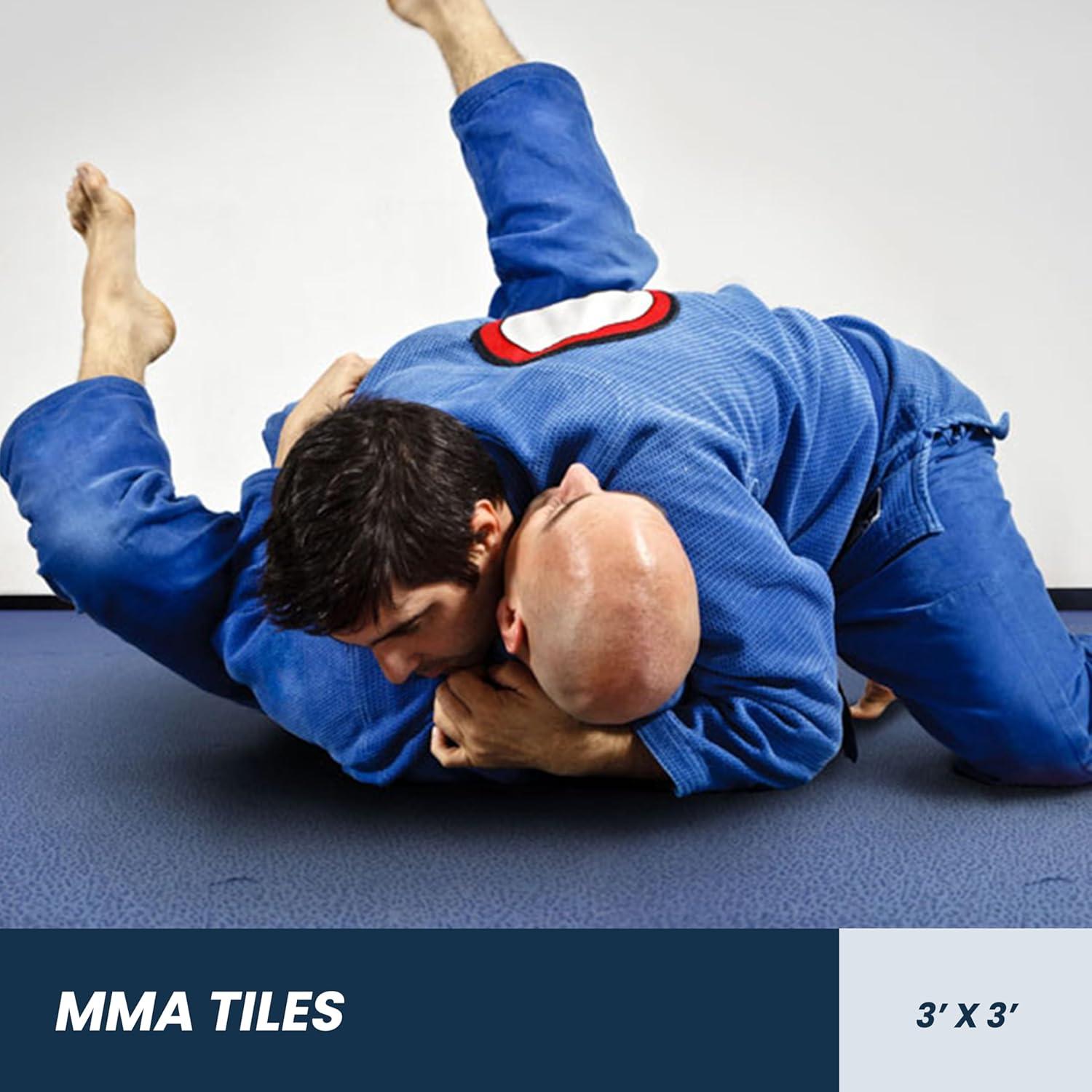 Flooringinc 1" Mma Interlocking Foam Tiles, 3'X3', Red/Blue, 5 Tile Pack (Set of 5)