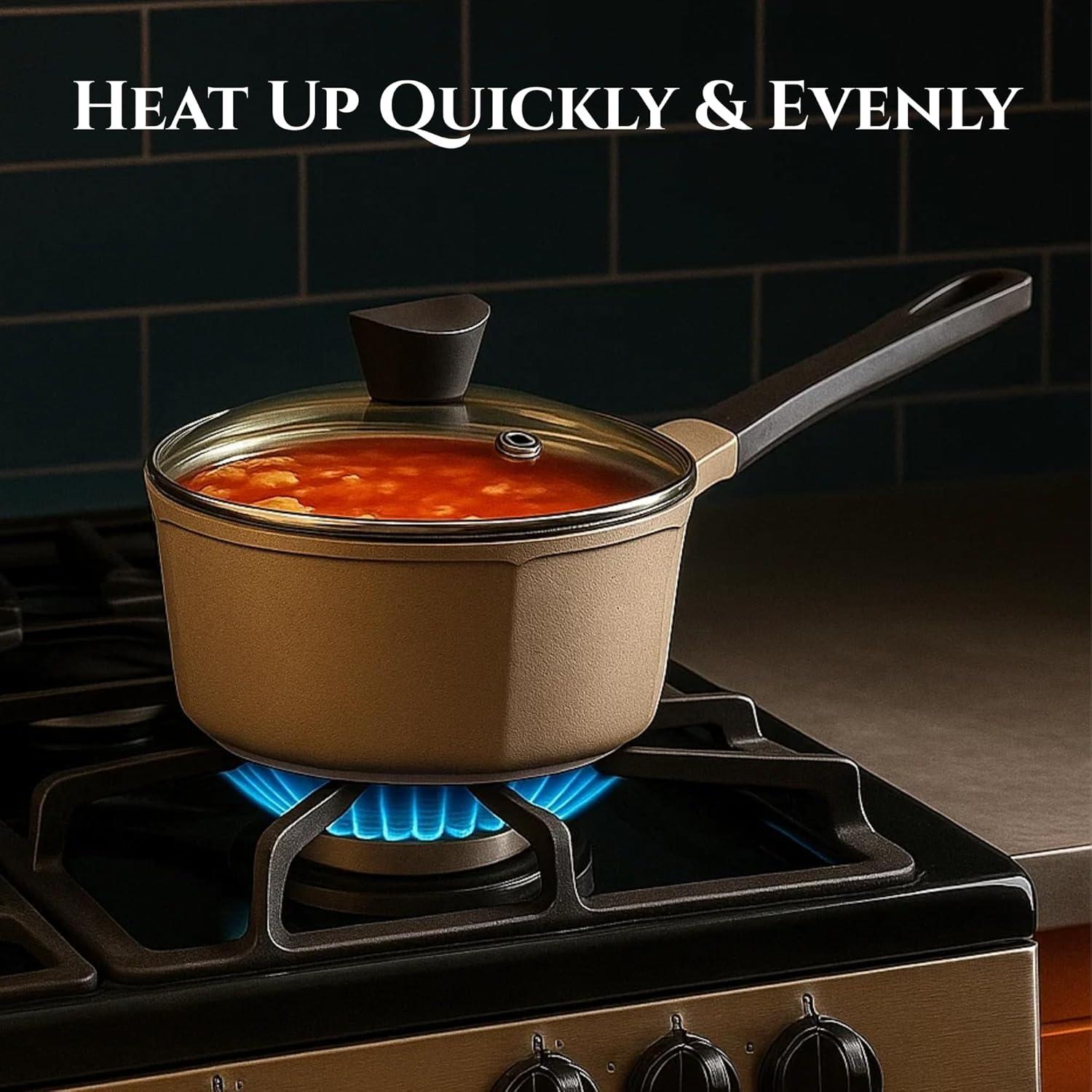 Neoflam 2 Quarts Non-Stick Aluminum Saucepan