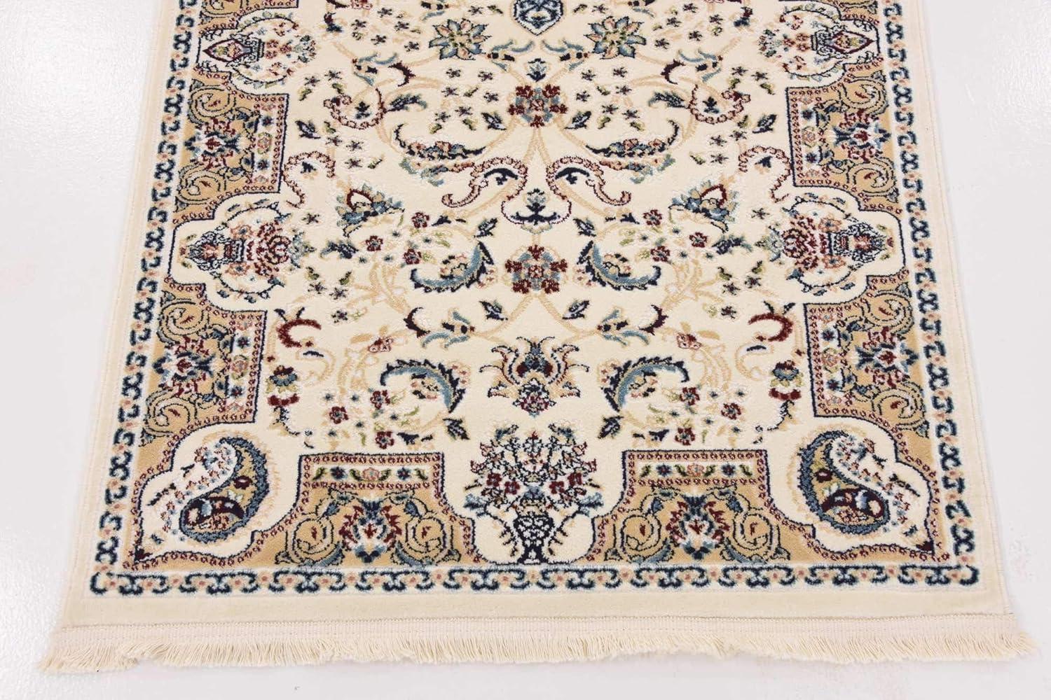 Unique Loom Narenj Collection Area Rug - Newcastle (3' x 13' 1" Runner Ivory/Beige)