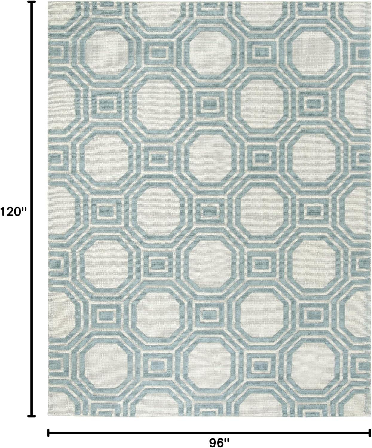 Martha Stewart Puzzle Hand Woven Wool Geometric Rug