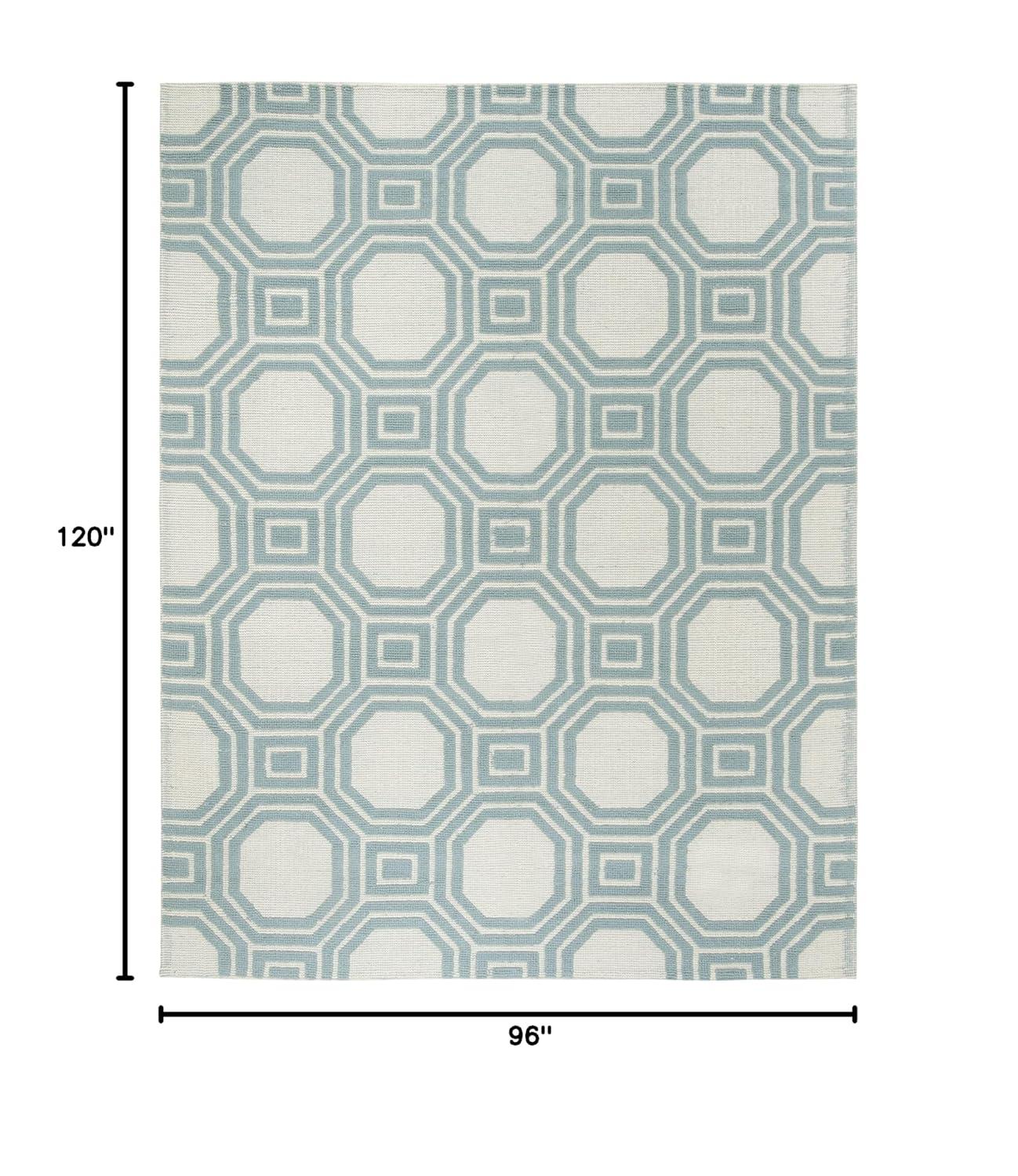 Martha Stewart Puzzle Hand Woven Wool Geometric Rug