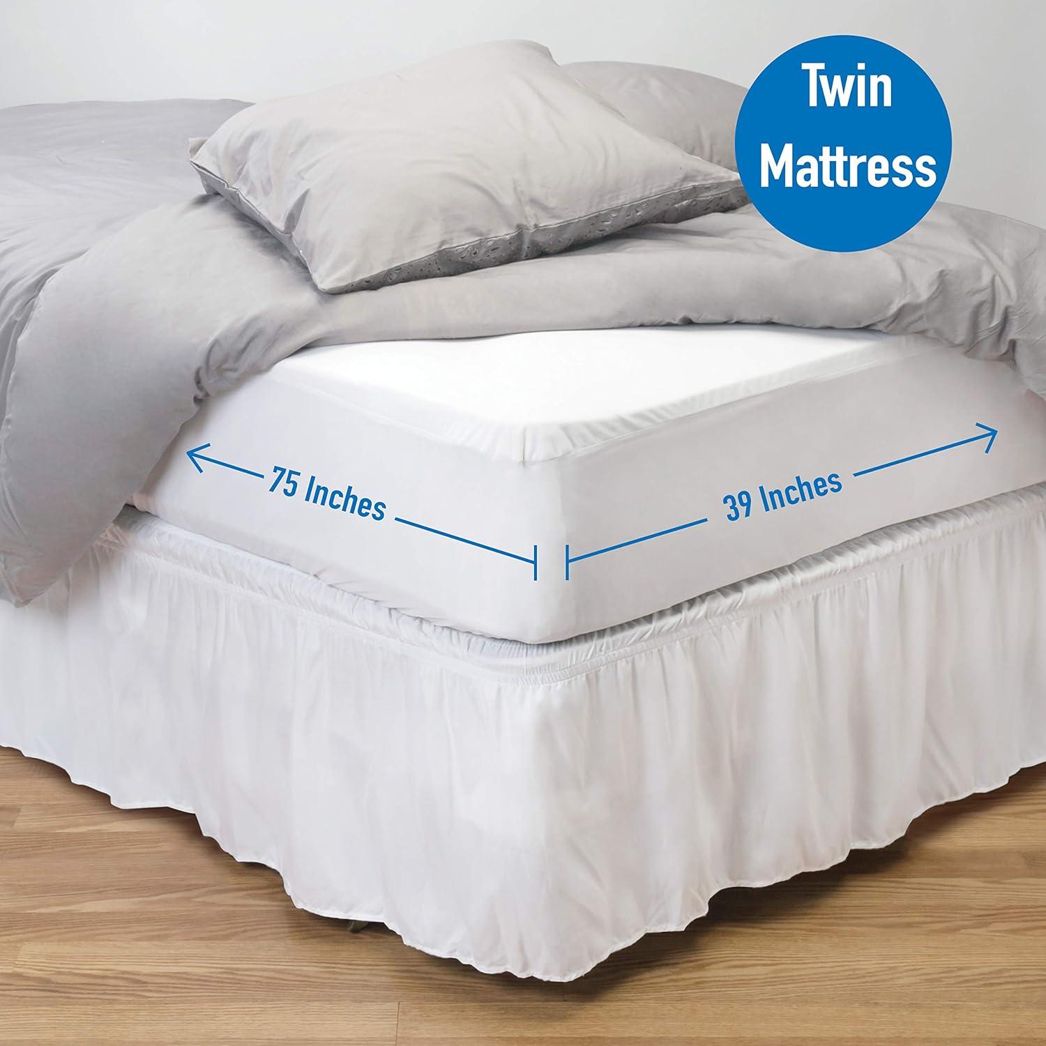 Home Details Twin Deluxe Mattress Protector with Full Zippered Encasement