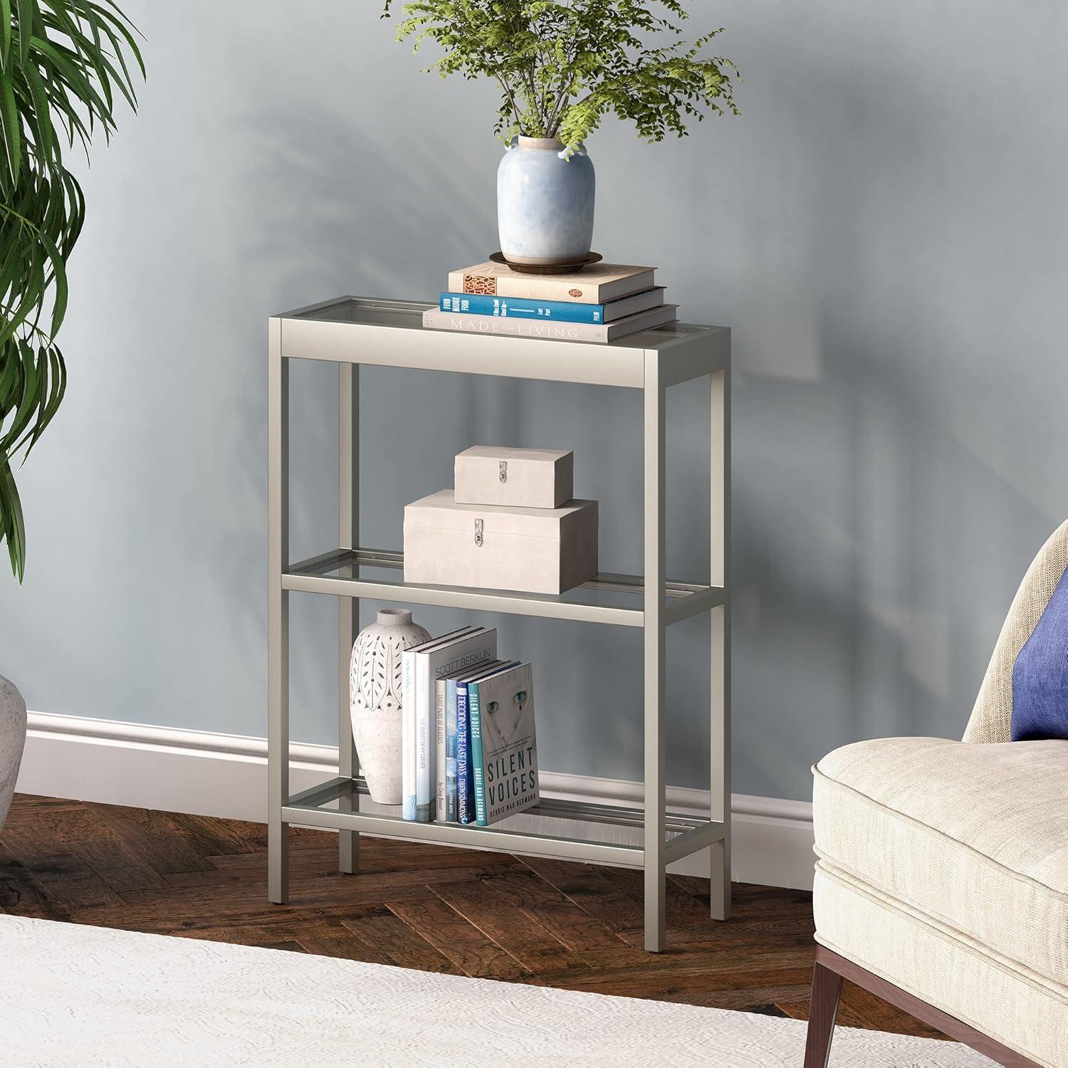 22 in. Brass Finish Console Table - Henn&Hart
