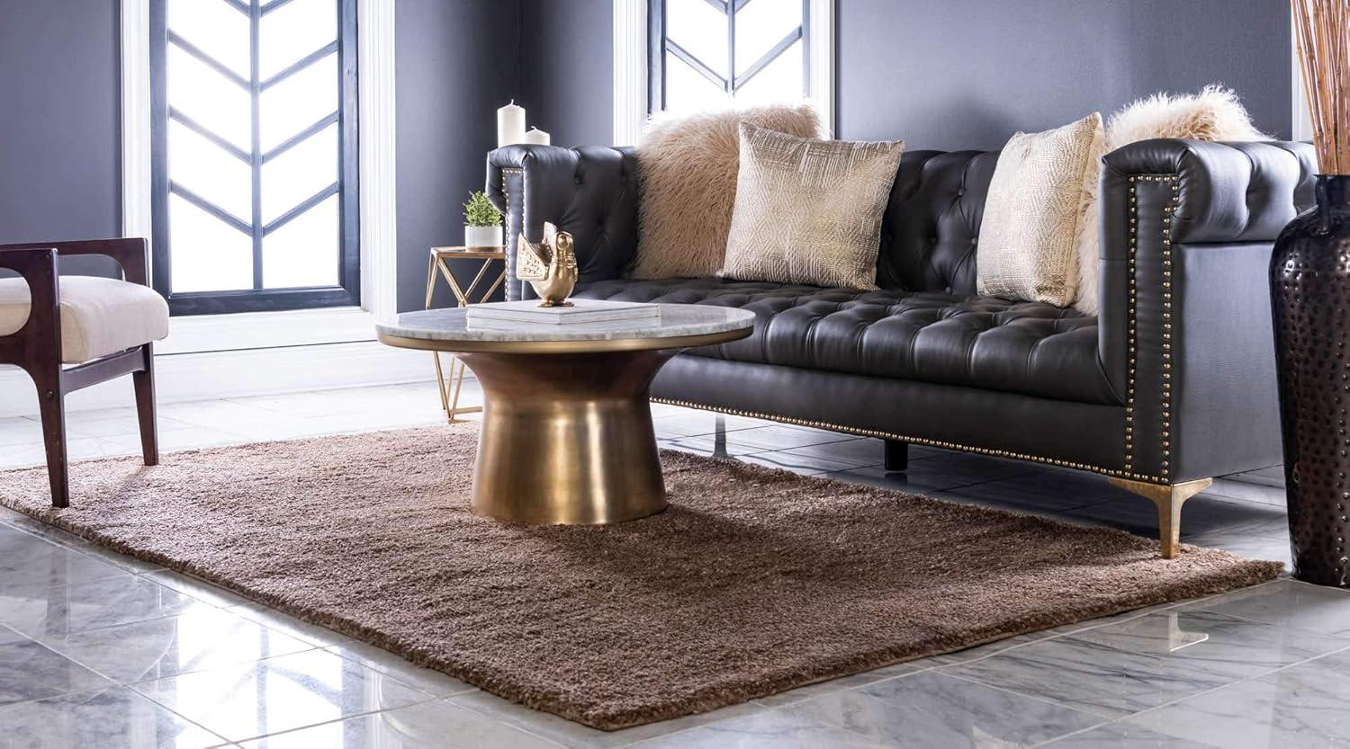 Unique Loom 5' 0 x 7' 7 Solo Calabasas Light Brown Area Rug