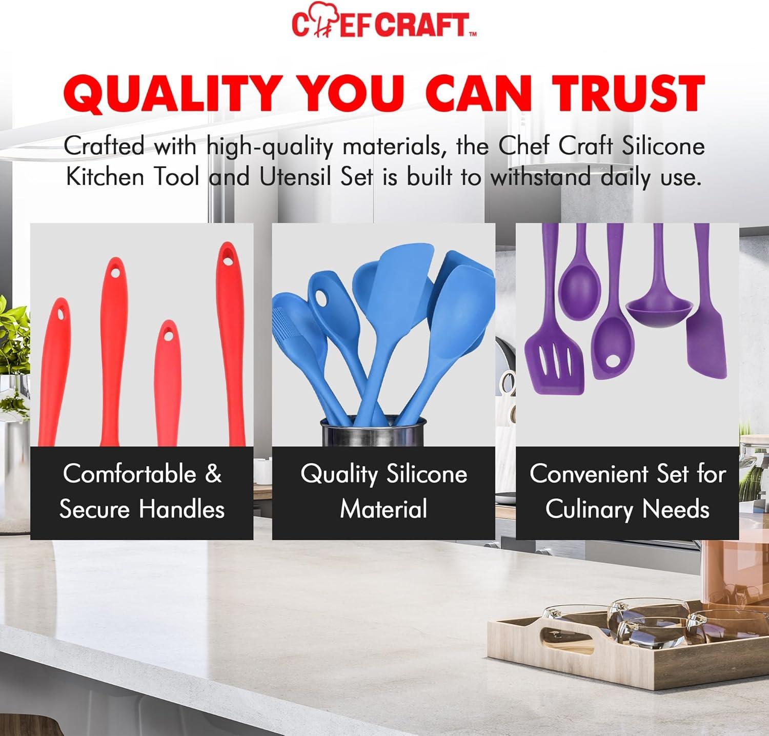 Chef Smart 5 Piece Multi-function Silicone Kitchenware Set Lime