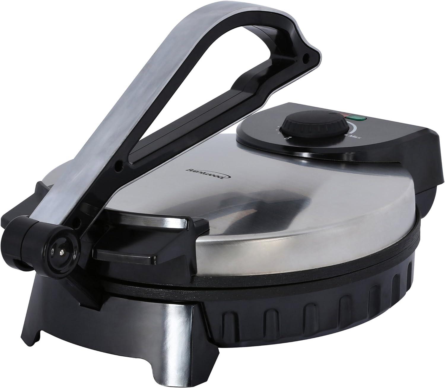 Brentwood 10-Inch Stainless Steel Non-Stick Electric Tortilla Maker