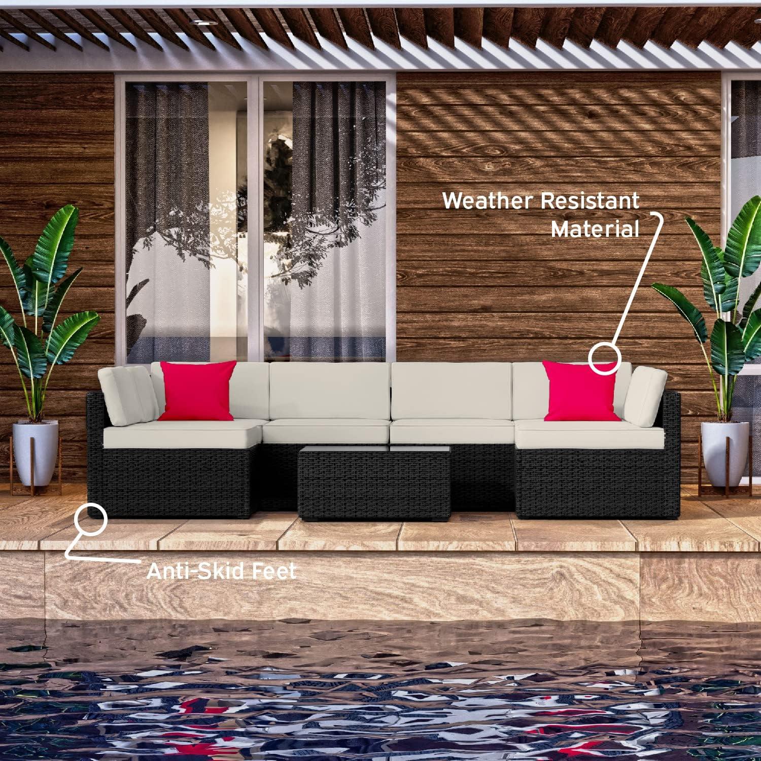 Slunce 6 - Person Outdoor Seating Group with Cushions