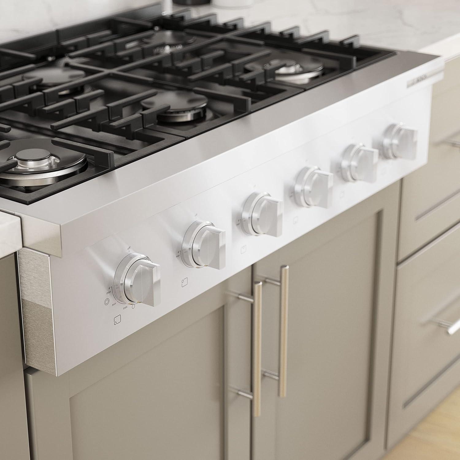 Bosch Rgm86uc 36" Wide 6 Burner Gas Rangetop - Stainless Steel