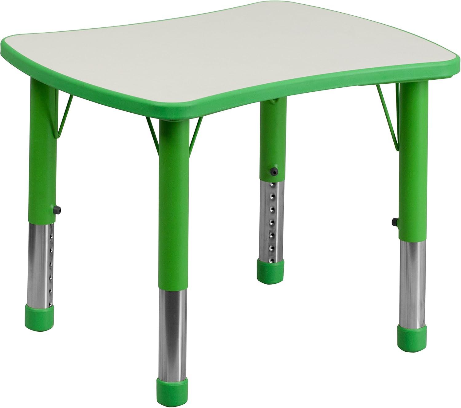 Flash Furniture Goddard Rectangle Plastic Adjustable Height Kids Activity Table