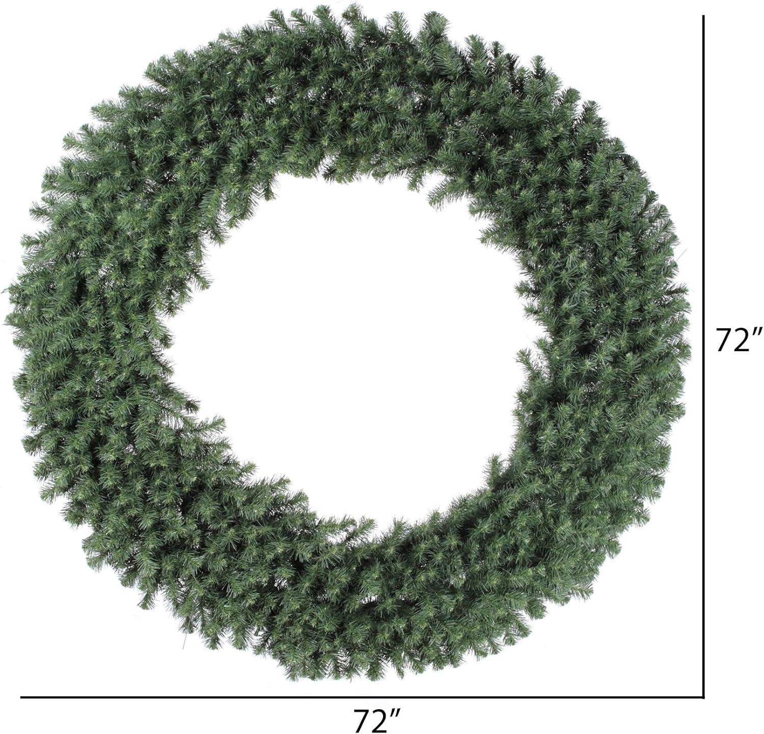 72" Green PVC Douglas Fir Artificial Christmas Wreath