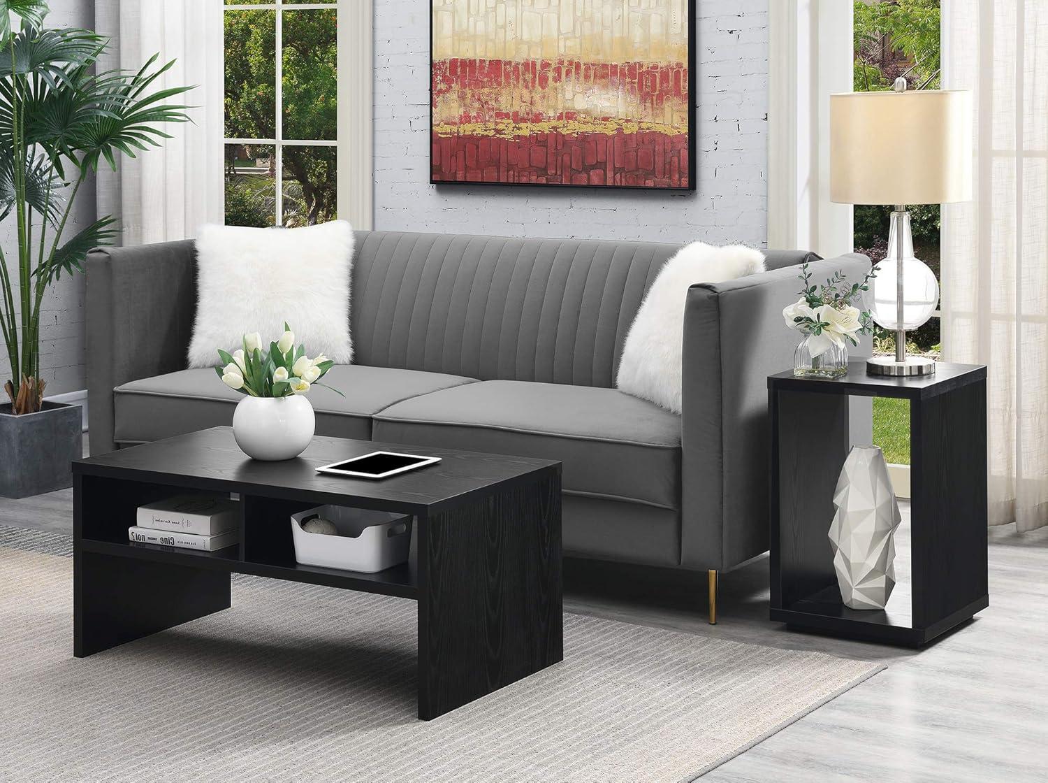 Convenience Concepts Northfield Admiral End Table with Shelf, Black