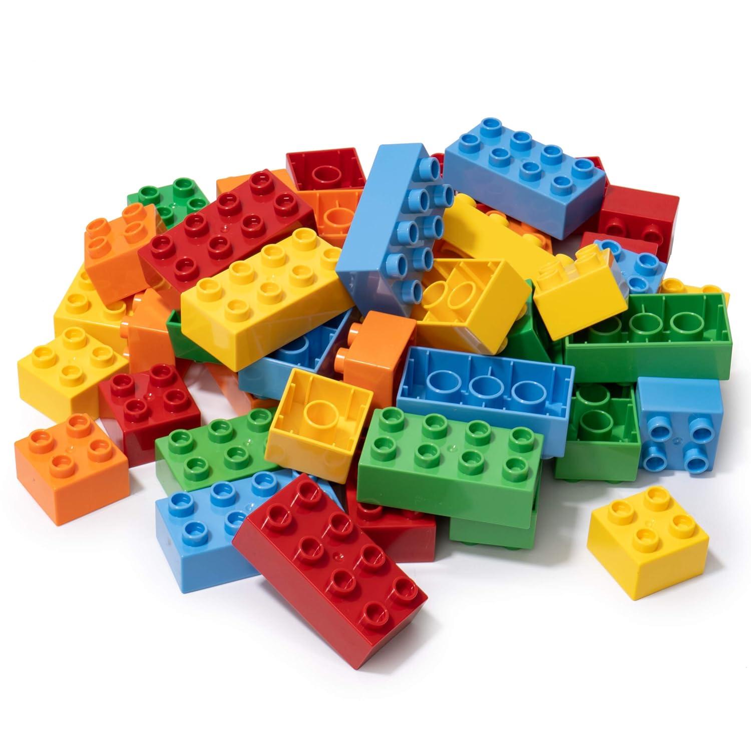 Big Building Blocks for Kids - STEM Toy - Classic Large Building Bricks - Compatible with All Major Brands - for Children All Ages - 50 Pieces