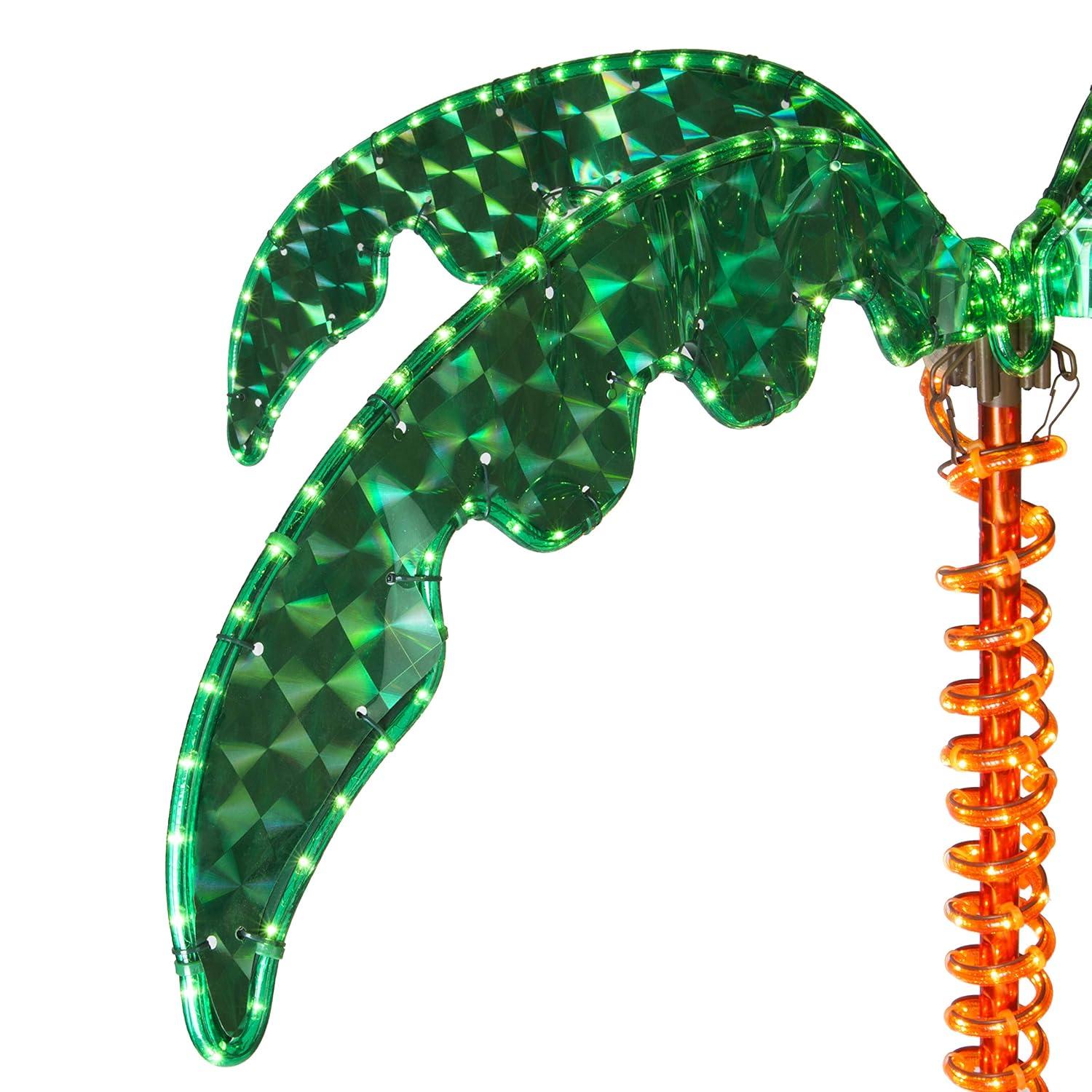 Wintergreen Lighting Holographic Lighted Palm Tree 4.5ft Artificial Trees