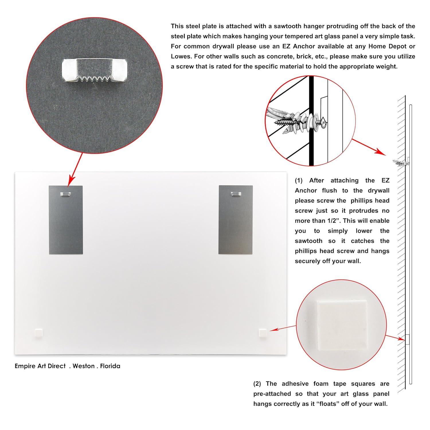 Empire Art Direct "Nodding Pincushions" Frameless Free Floating Tempered Glass Panel Graphic Wall Art
