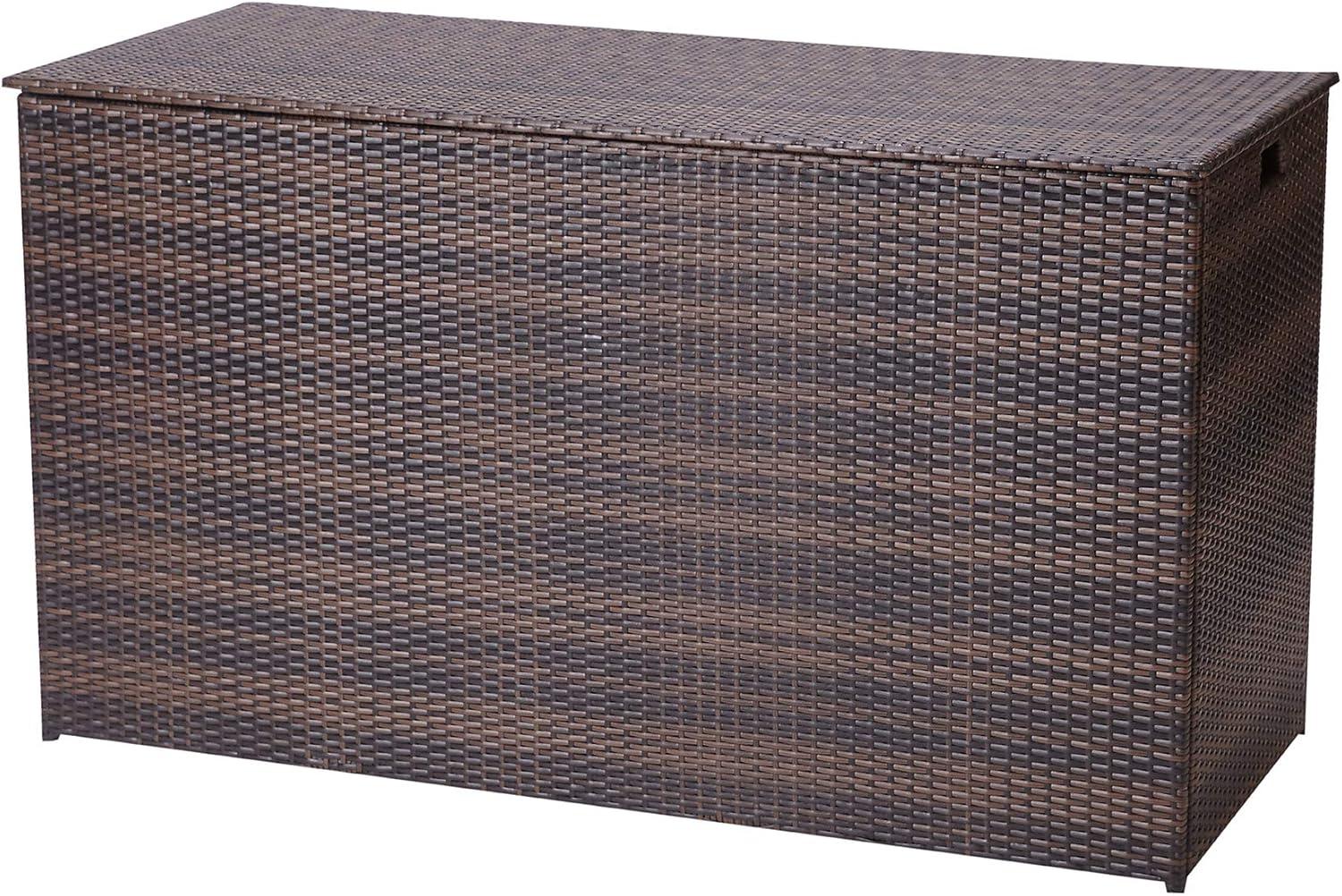 Teamson Home 154-Gallon Outdoor Storage Chest with Handles, Brown