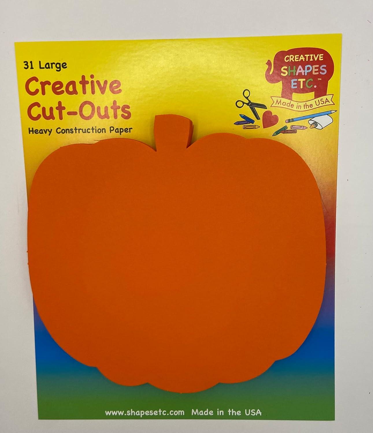 Large Single Color Cut-Out - Orange Pumpkin