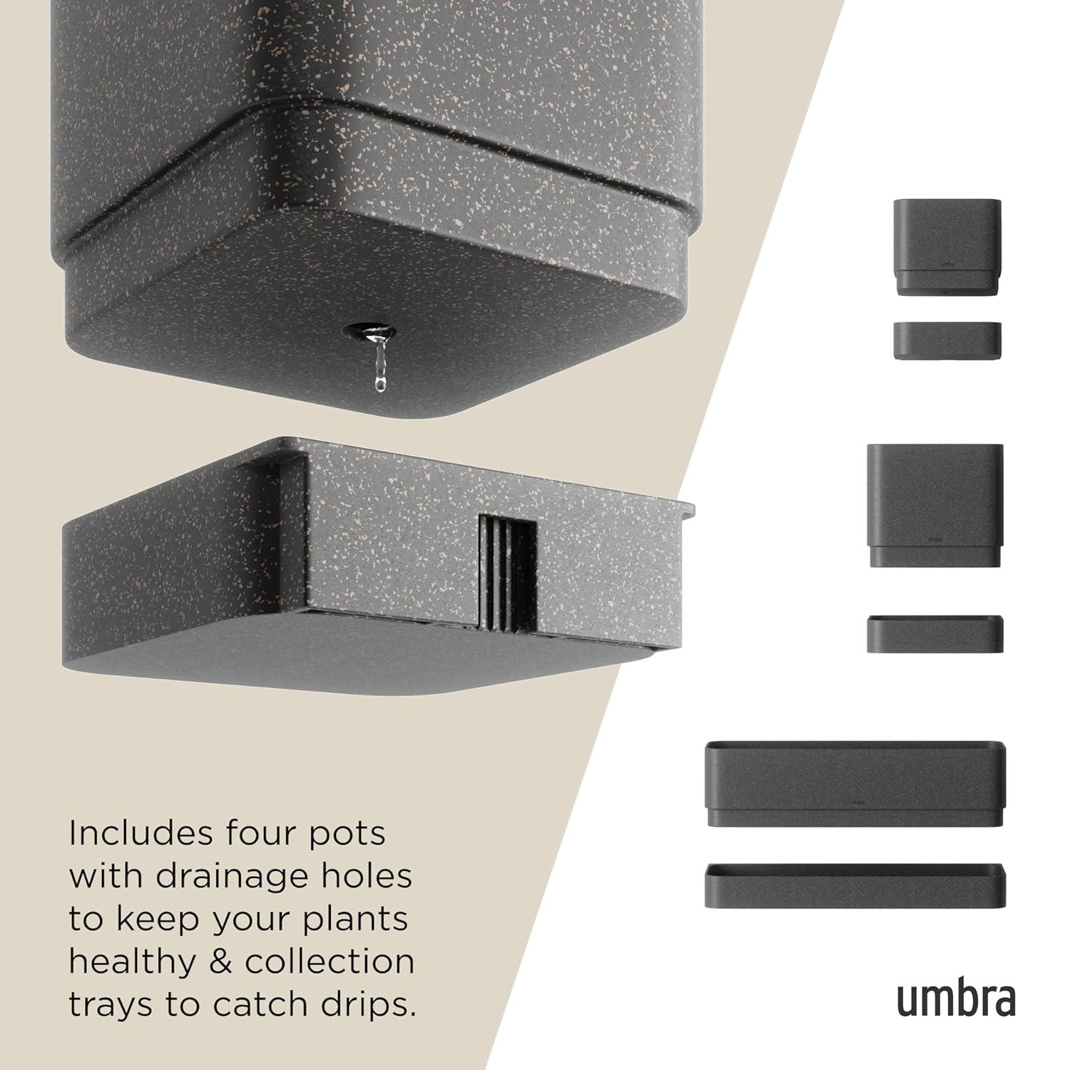 Umbra Cubiko Wall Planter Black