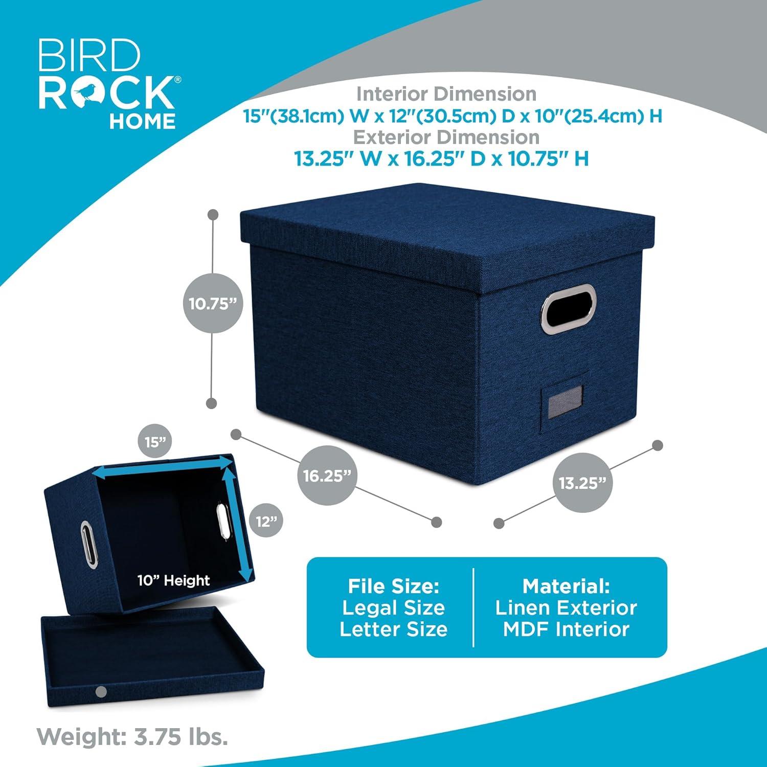BirdRock Home Internet's Best Collapsible File Storage Fabric Box & Reviews | Wayfair