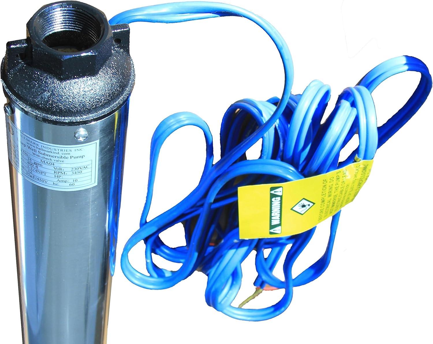 Stainless Steel 2-HP 230V Submersible Well Pump with Nylon Impeller