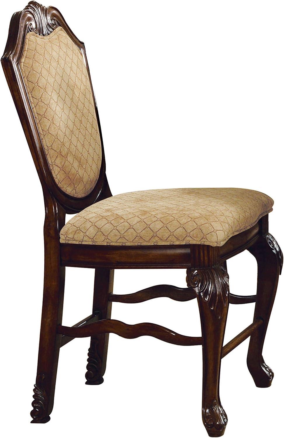 Espresso Faux Leather Upholstered Side Chair with Wood Frame