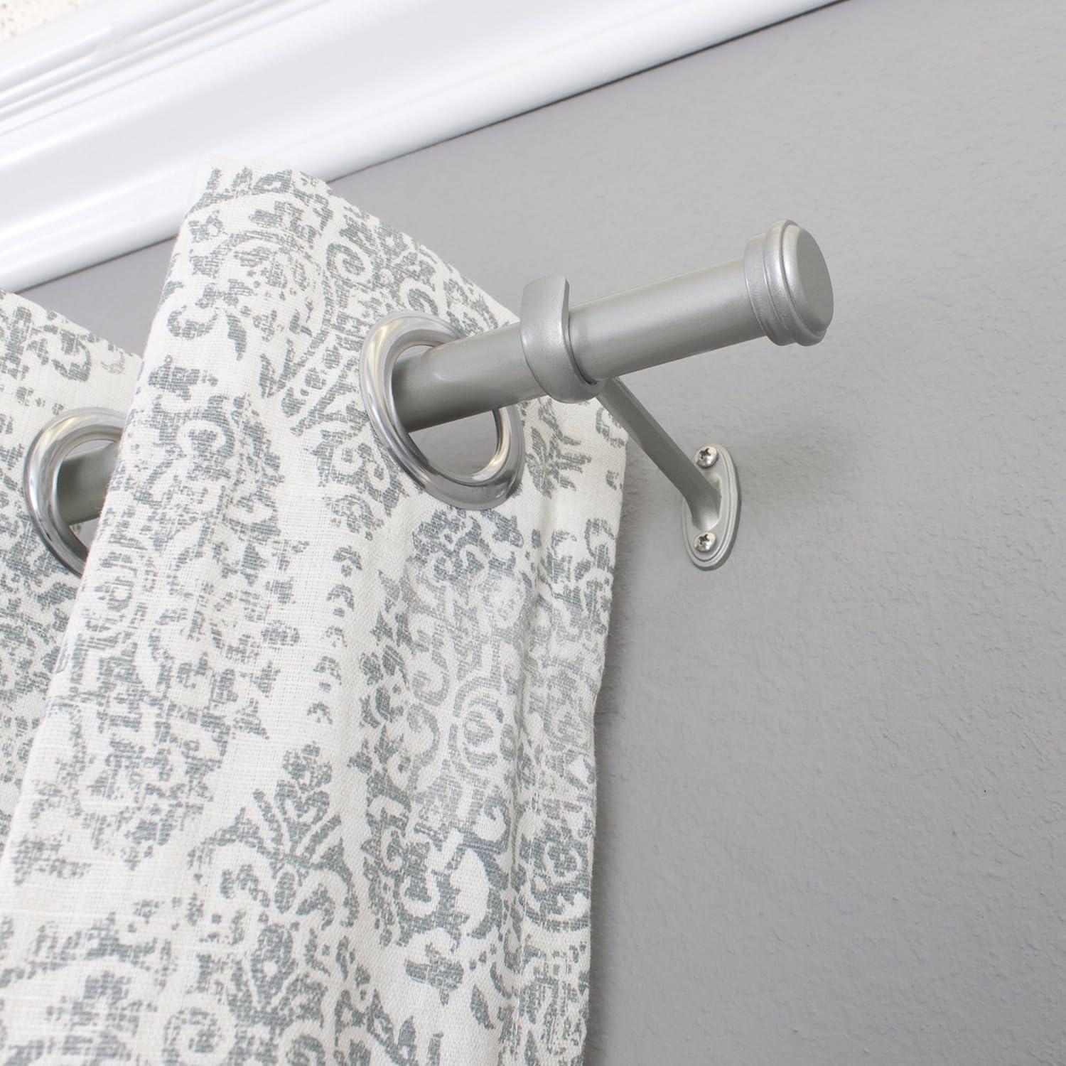 Decopolitan 7/8" Diameter End Cap Adjustable Curtain Rod Set