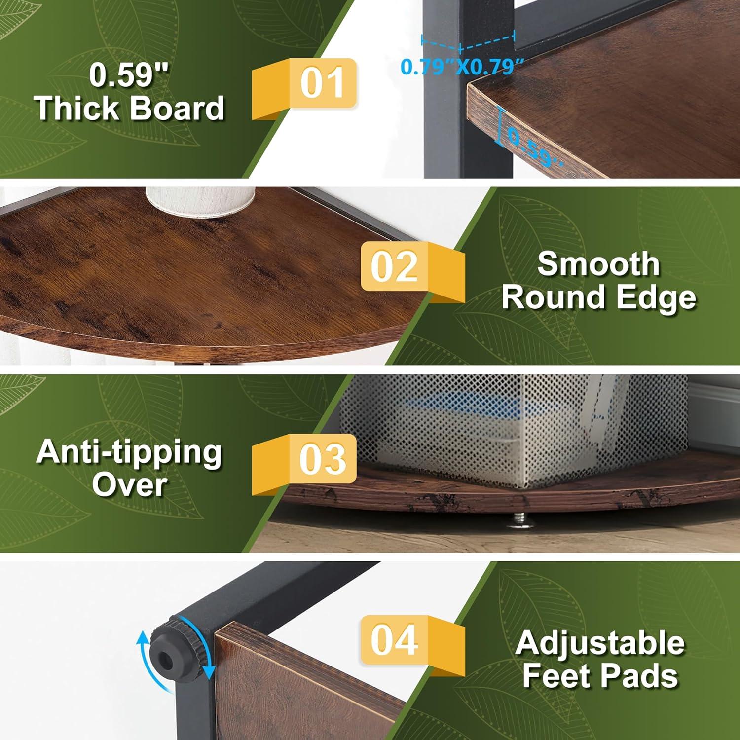 Hommoo 6-Tier Corner Shelf, 71 inch Tall Corner Bookshelf for Small Space