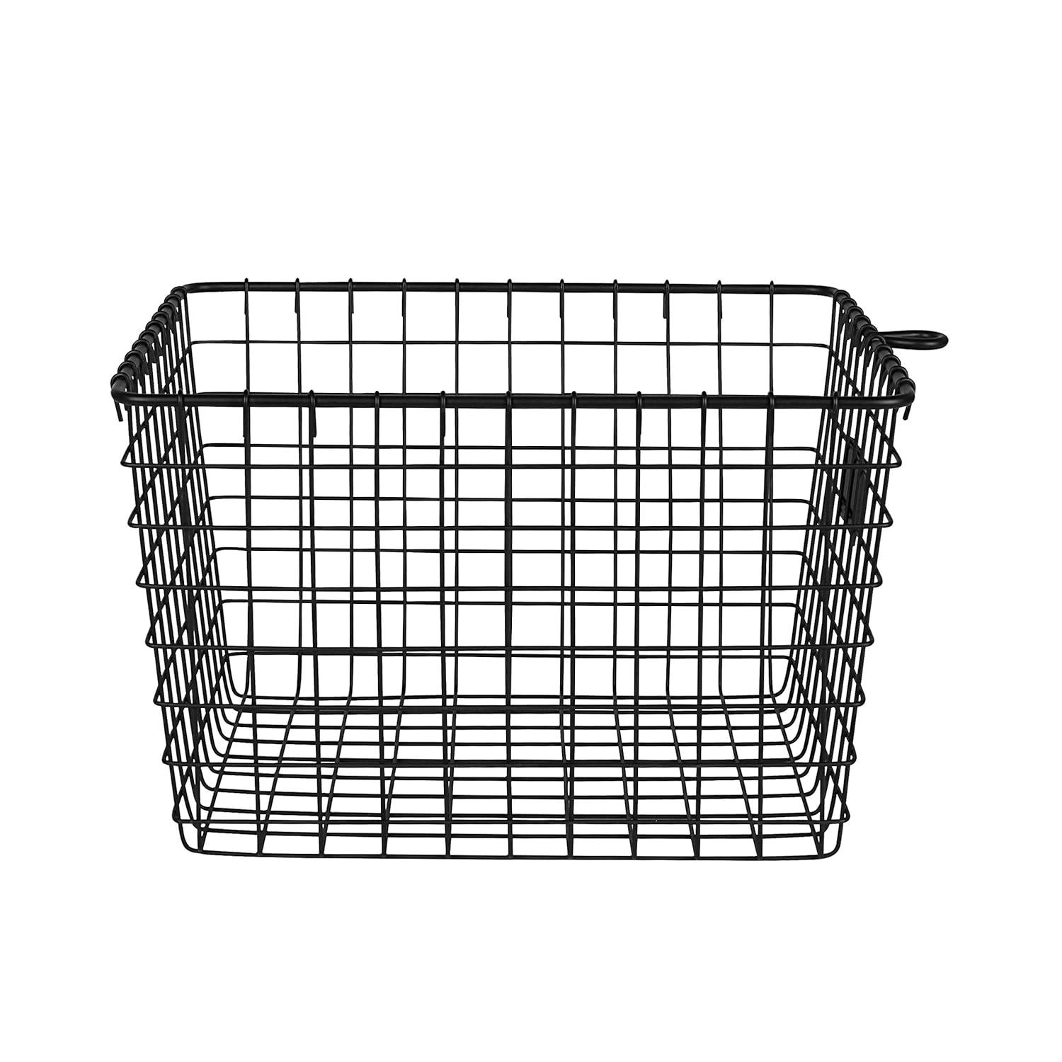 Spectrum Diversified Small Storage Basket Light Silver: Metal Locker Storage & Portable Utility Organizer