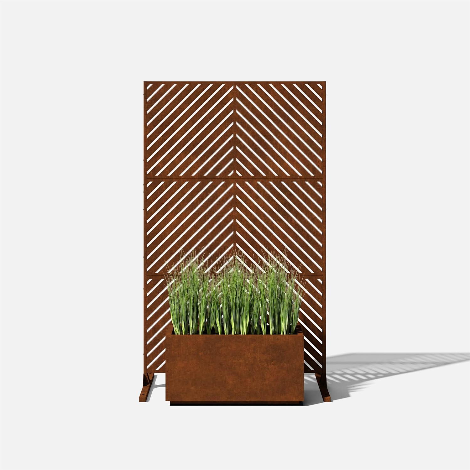 76'' H x 45.6'' W Screen Series Metal Fence Panels