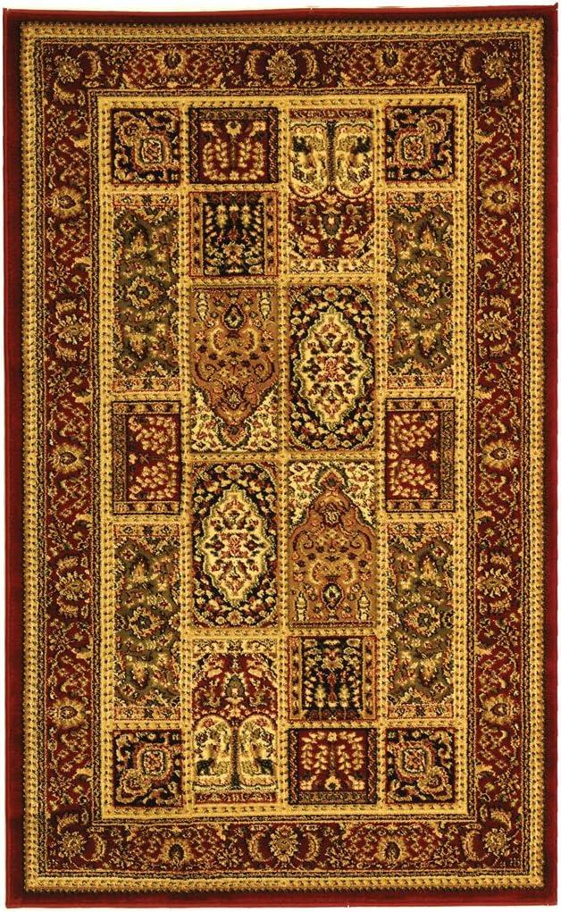 Lyndhurst LNH217 Power Loomed Area Rug - Multi/Green - 4'x6' - Safavieh.