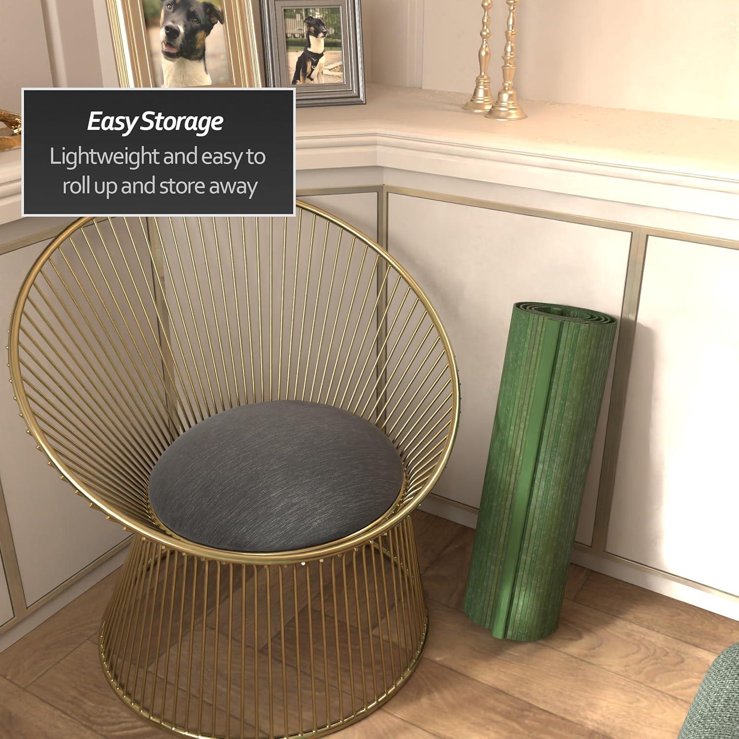 2 ft. Short Bamboo Wave Screen - Distressed Green