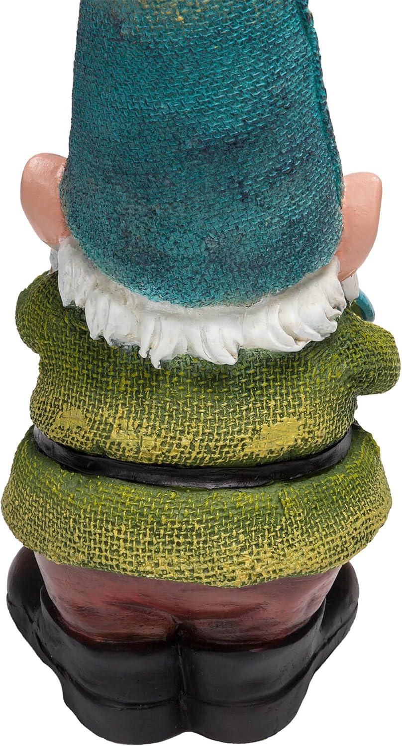 15" Outdoor Polyresin Garden Gnome with Watering Can - Alpine Corporation: Weatherproof Yard Decor